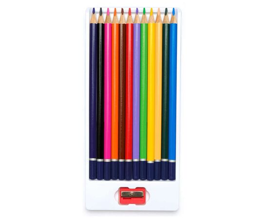 Карандаши цветные Школярик Трехгранные С точилкой 12 цветов (312110002-UA), изображение 2 Карандаши цветные Школярик Трехгранные С точилкой 12 цветов (312110002-UA), изображение 2