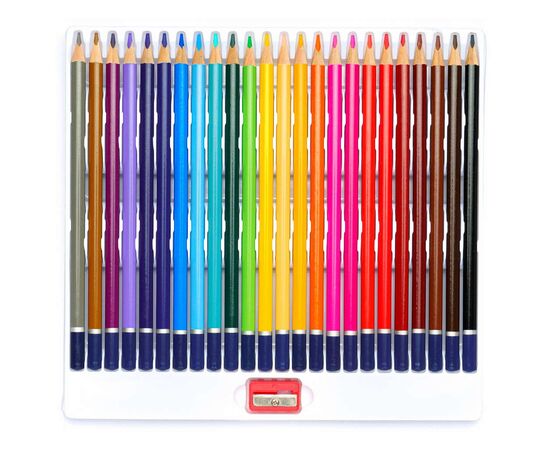Карандаши цветные Школярик Трехгранные С точилкой 24 цвета (312110003-UA), изображение 2 Карандаши цветные Школярик Трехгранные С точилкой 24 цвета (312110003-UA), изображение 2