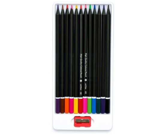 Карандаши цветные Школярик Шестигранные С черного дерева С точилкой 12 цветов (312114001-UA), изображение 2 Карандаши цветные Школярик Шестигранные С черного дерева С точилкой 12 цветов (312114001-UA), изображение 2