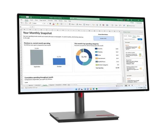 Монитор Lenovo P27q-30 (63A2GAT1UA), изображение 2 Монитор Lenovo P27q-30 (63A2GAT1UA), изображение 2
