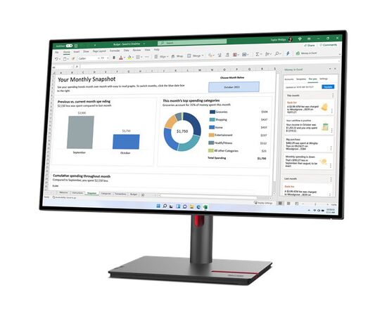 Монитор Lenovo P27q-30 (63A2GAT1UA), изображение 3 Монитор Lenovo P27q-30 (63A2GAT1UA), изображение 3