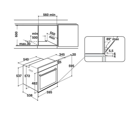 Духовой шкаф Whirlpool W11OM14MS2H, изображение 6 Духовой шкаф Whirlpool W11OM14MS2H, изображение 6