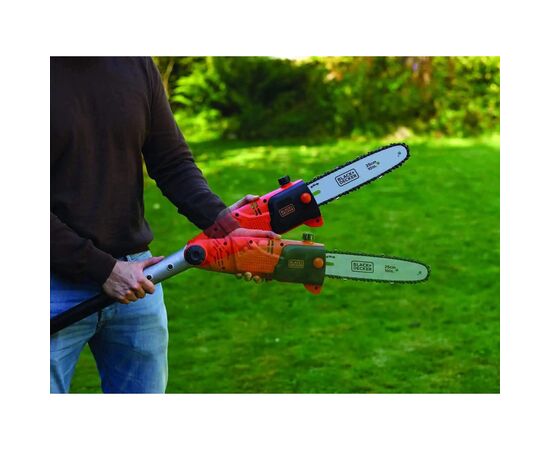 Кусторез Black&Decker высоторез с штангой, 0.8 кВт, длинна 244 см, длина шины 25 см (PS7525), изображение 4 Кусторез Black&Decker высоторез с штангой, 0.8 кВт, длинна 244 см, длина шины 25 см (PS7525), изображение 4