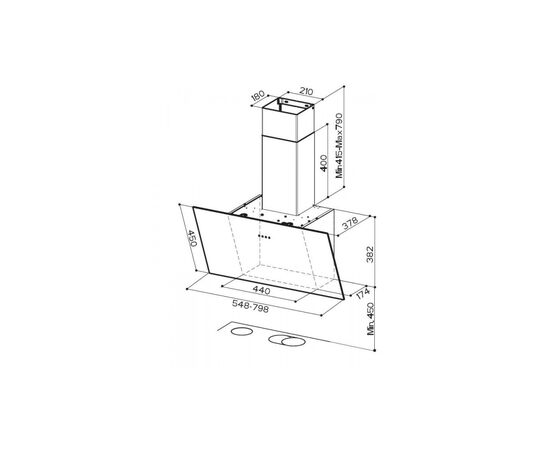 Вытяжка кухонная Faber Tweet Ev8 Led Bk A80 (330.0529.666), изображение 3 Вытяжка кухонная Faber Tweet Ev8 Led Bk A80 (330.0529.666), изображение 3