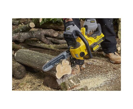 Ланцюгова пила Stanley FatMax, 20V, 4Ah, шина 30 см, ланцюг 3/8'' (SFMCCS630M1), зображення 5 Ланцюгова пила Stanley FatMax, 20V, 4Ah, шина 30 см, ланцюг 3/8'' (SFMCCS630M1), зображення 5