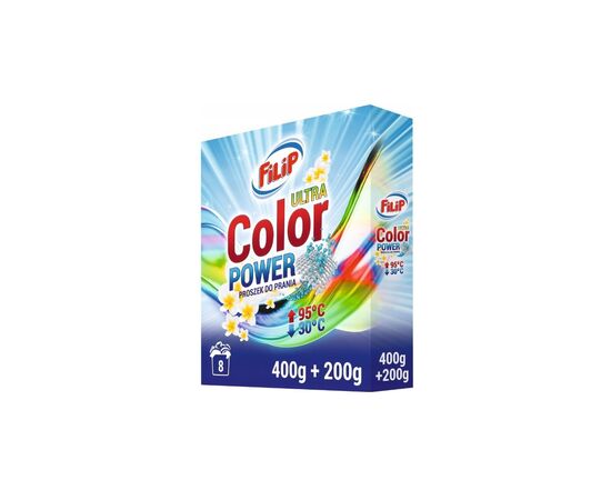 Пральний порошок Filip Для кольорових речей 400 + 200 г (5903876408688)