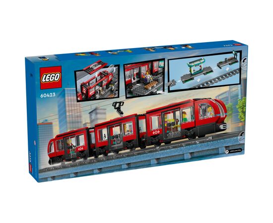 Конструктор LEGO City Трамвай и вокзал в центре города 811 деталей (60423), изображение 8 Конструктор LEGO City Трамвай и вокзал в центре города 811 деталей (60423), изображение 8