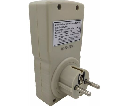 Ваттметр Benetech бытовой 10A (GM86), изображение 3 Ваттметр Benetech бытовой 10A (GM86), изображение 3
