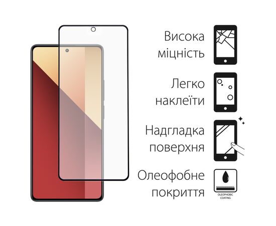 Стекло защитное Dengos Xiaomi Redmi Note 13 Pro 4G + camera module glass (DG-TGSCP-03), изображение 2 Стекло защитное Dengos Xiaomi Redmi Note 13 Pro 4G + camera module glass (DG-TGSCP-03), изображение 2