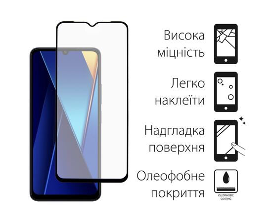 Стекло защитное Dengos POCO C65 + camera module glass (DG-TGSCP-05), изображение 2 Стекло защитное Dengos POCO C65 + camera module glass (DG-TGSCP-05), изображение 2