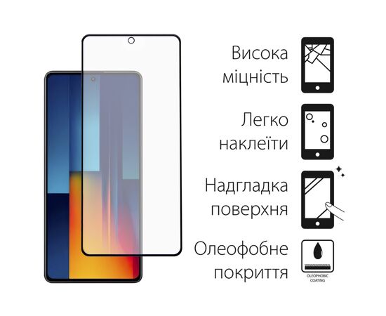 Стекло защитное Dengos POCO M6 Pro 4G + camera module glass (DG-TGSCP-06), изображение 2 Стекло защитное Dengos POCO M6 Pro 4G + camera module glass (DG-TGSCP-06), изображение 2
