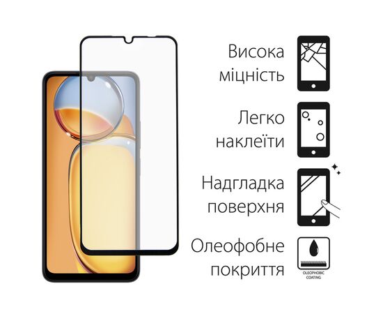 Стекло защитное Dengos Xiaomi Redmi 13C 4G + camera module glass (DG-TGSCP-04), изображение 2 Стекло защитное Dengos Xiaomi Redmi 13C 4G + camera module glass (DG-TGSCP-04), изображение 2