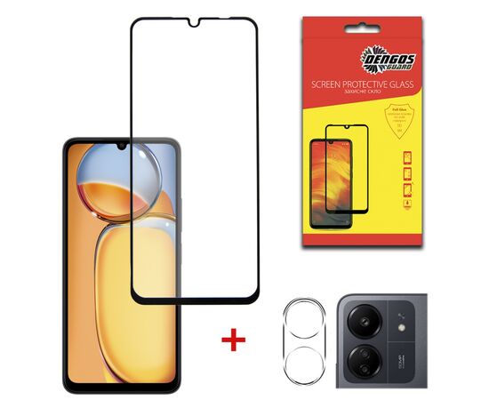 Стекло защитное Dengos Xiaomi Redmi 13C 4G + camera module glass (DG-TGSCP-04)