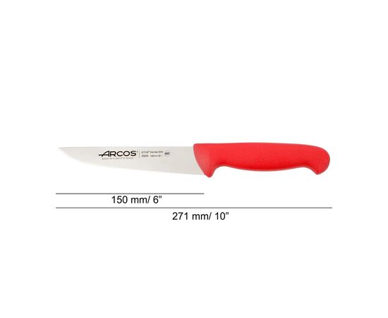 Кухонний ніж Arcos серія "2900" 150 мм червоний (290522), зображення 5 Кухонний ніж Arcos серія "2900" 150 мм червоний (290522), зображення 5