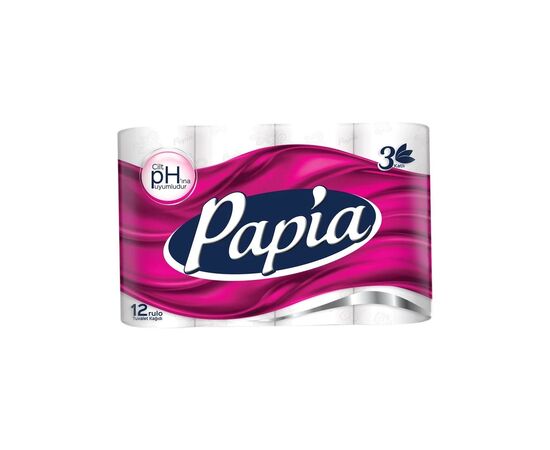 Туалетная бумага Papia 3 слоя 12 рулонов (8690536010035)
