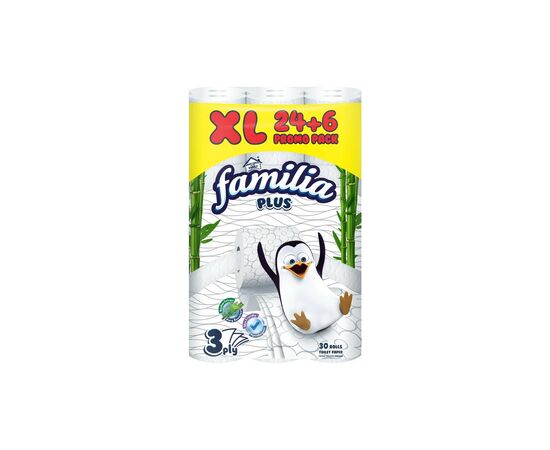 Туалетная бумага Familia 3 слоя 24+6 рулонов (8690536023479)
