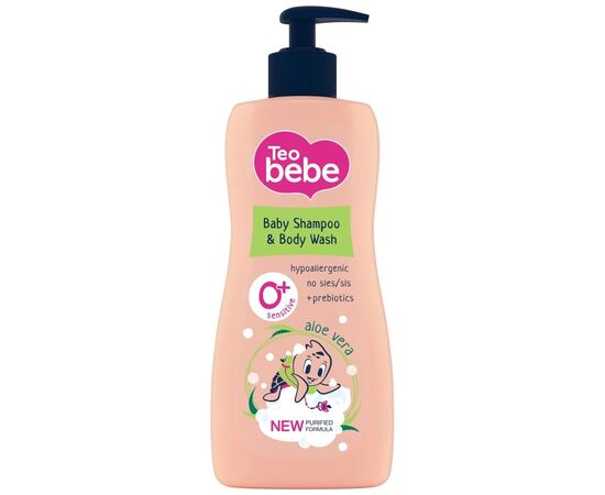 Детский шампунь Teo bebe Алоэ 2 в 1 Для волос и тела 400 мл (3800024045325), изображение 2 Детский шампунь Teo bebe Алоэ 2 в 1 Для волос и тела 400 мл (3800024045325), изображение 2