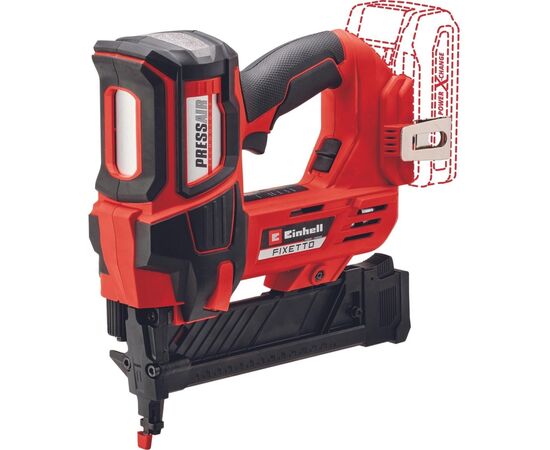 Степлер строительный Einhell FIXETTO 18/38 Solo PXC 18В под скобы 10-38мм 60п/мин (без АКБ и ЗУ) (4257785)