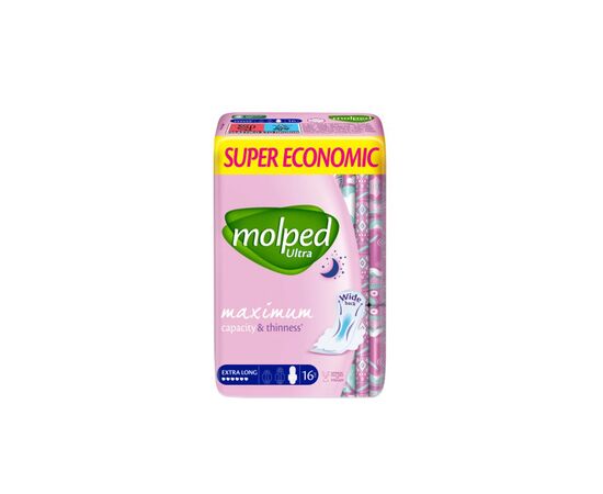 Гигиенические прокладки Molped Ultra Night 6 капель 16 шт. (8690536829118)