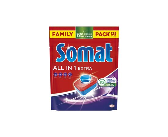 Таблетки для посудомийних машин Somat All in 1 Extra 125 шт. (9000101809589)