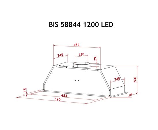 Вытяжка кухонная Perfelli BIS 58844 WH 1200 LED, изображение 11 Вытяжка кухонная Perfelli BIS 58844 WH 1200 LED, изображение 11