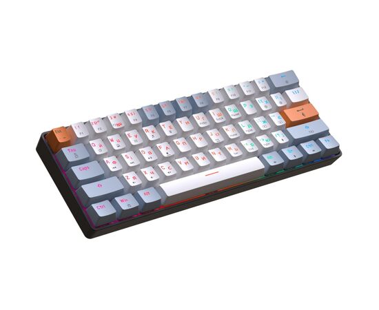 Клавиатура OfficePro MK130R Hot-Swap Red Swich RGB USB UA Black (MK130R), изображение 3 Клавиатура OfficePro MK130R Hot-Swap Red Swich RGB USB UA Black (MK130R), изображение 3