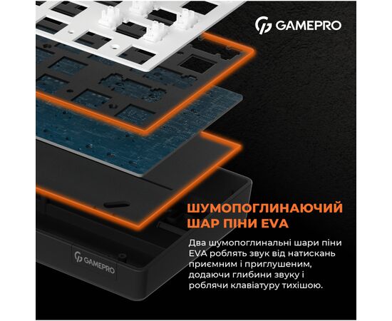 Клавиатура OfficePro MK130R Hot-Swap Red Swich RGB USB UA Black (MK130R), изображение 8 Клавиатура OfficePro MK130R Hot-Swap Red Swich RGB USB UA Black (MK130R), изображение 8
