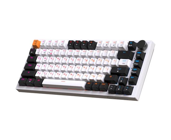 Клавиатура OfficePro MK160W Hot-Swap Red Swich RGB USB UA White (MK160W), изображение 3 Клавиатура OfficePro MK160W Hot-Swap Red Swich RGB USB UA White (MK160W), изображение 3