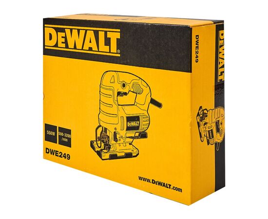 Электролобзик DeWALT 550 Вт, 500 - 3200 ход/мин, 2.4 кг (DWE249), изображение 6
