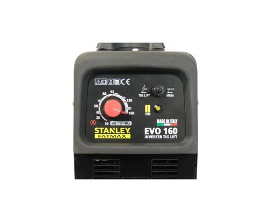Зварювальний апарат Stanley інверторний 25-160 A, тривалість навантаження 60% (EVO160), зображення 2 Зварювальний апарат Stanley інверторний 25-160 A, тривалість навантаження 60% (EVO160), зображення 2
