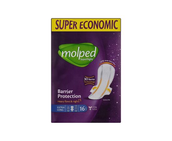 Гигиенические прокладки Molped SuperNight Extra Long 32 см 16 шт. (8690536829170)