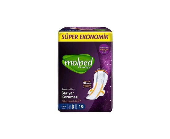 Гигиенические прокладки Molped SuperNight Long 28 см 18 шт. (8690536829163)