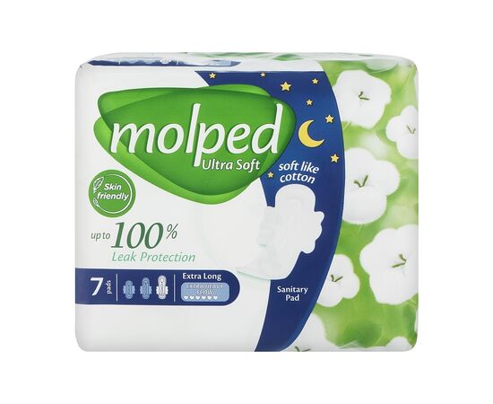 Гигиенические прокладки Molped Ultra Soft Extra Long 6 крапель 32 см 7 шт. (8690536845231)