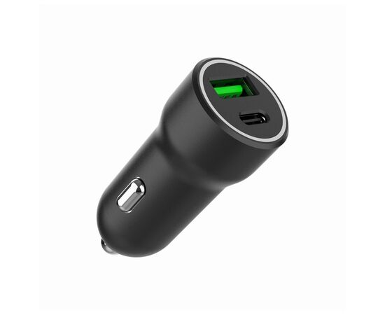 Зарядний пристрій Gembird 1xUSB-A (18W QC3.0) + 1xUSB-C (20W PD) black (TA-UC-A2PDQC20-CAR-01), зображення 3 Зарядний пристрій Gembird 1xUSB-A (18W QC3.0) + 1xUSB-C (20W PD) black (TA-UC-A2PDQC20-CAR-01), зображення 3