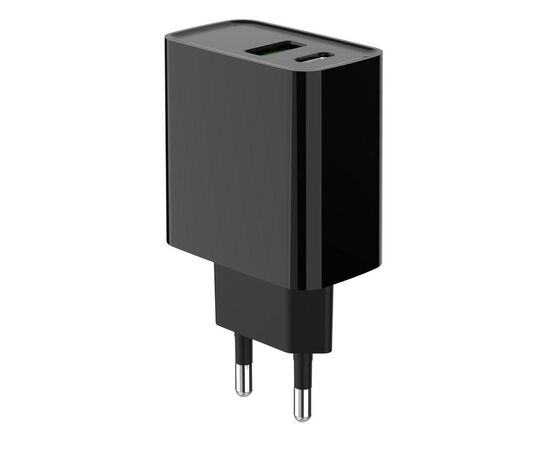 Зарядное устройство Gembird 1xUSB-A + 1 Type-C (PD20Вт + QC3.0 18Вт) black (TA-UC-PDQC20-01-BK), изображение 3 Зарядное устройство Gembird 1xUSB-A + 1 Type-C (PD20Вт + QC3.0 18Вт) black (TA-UC-PDQC20-01-BK), изображение 3