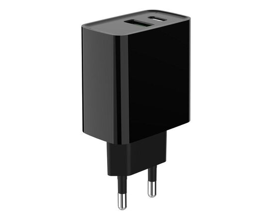 Зарядное устройство Gembird 1xUSB-A + 1 Type-C (PD20Вт + QC3.0 18Вт) black (TA-UC-PDQC20-01-BK), изображение 4 Зарядное устройство Gembird 1xUSB-A + 1 Type-C (PD20Вт + QC3.0 18Вт) black (TA-UC-PDQC20-01-BK), изображение 4