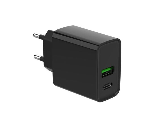 Зарядное устройство Gembird 1xUSB-A + 1 Type-C (PD20Вт + QC3.0 18Вт) black (TA-UC-PDQC20-01-BK), изображение 5 Зарядное устройство Gembird 1xUSB-A + 1 Type-C (PD20Вт + QC3.0 18Вт) black (TA-UC-PDQC20-01-BK), изображение 5