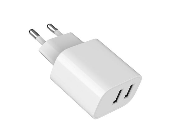 Зарядний пристрій Gembird 2 USB-A 5V/2.4A (12W) white (TA-UC-2A12-01), зображення 5 Зарядний пристрій Gembird 2 USB-A 5V/2.4A (12W) white (TA-UC-2A12-01), зображення 5
