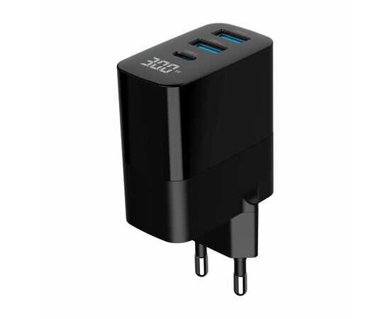 Зарядний пристрій Gembird 2хUSB-A (QC3.0 18W) + 1хType-C (PD20W) LCD black (TA-UC-PDQC30LCD-BK-02), зображення 6 Зарядний пристрій Gembird 2хUSB-A (QC3.0 18W) + 1хType-C (PD20W) LCD black (TA-UC-PDQC30LCD-BK-02), зображення 6