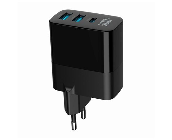 Зарядний пристрій Gembird 2хUSB-A (QC3.0 18W) + 1хType-C (PD20W) LCD black (TA-UC-PDQC30LCD-BK-02), зображення 7 Зарядний пристрій Gembird 2хUSB-A (QC3.0 18W) + 1хType-C (PD20W) LCD black (TA-UC-PDQC30LCD-BK-02), зображення 7