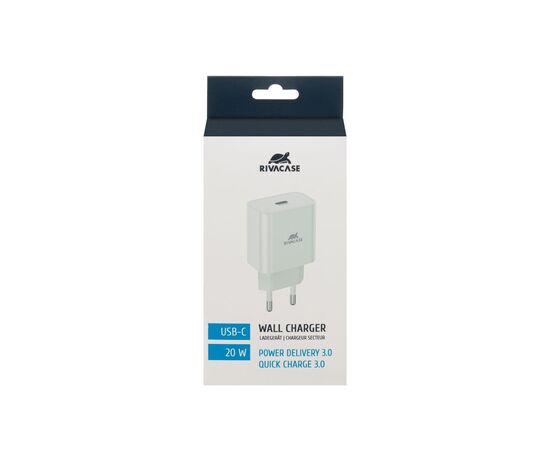 Зарядний пристрій RivaCase 1xUSB Type-C PD 20 Вт white (PS4101 W00 (White)), зображення 3 Зарядний пристрій RivaCase 1xUSB Type-C PD 20 Вт white (PS4101 W00 (White)), зображення 3