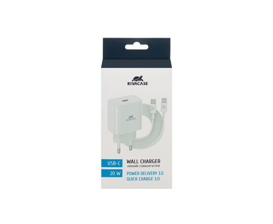 Зарядное устройство RivaCase 1xUSB Type-C PD 20 Вт кабель Type-C white (PS4101 WD4 (White)), изображение 12 Зарядное устройство RivaCase 1xUSB Type-C PD 20 Вт кабель Type-C white (PS4101 WD4 (White)), изображение 12