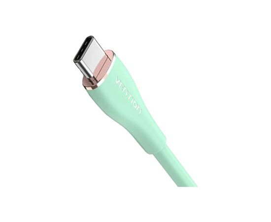 Дата кабель USB-C to USB-C 1.0m USB2.0 100W (20V/5A) Light Green Silicone Vention (TAWGF), изображение 3 Дата кабель USB-C to USB-C 1.0m USB2.0 100W (20V/5A) Light Green Silicone Vention (TAWGF), изображение 3