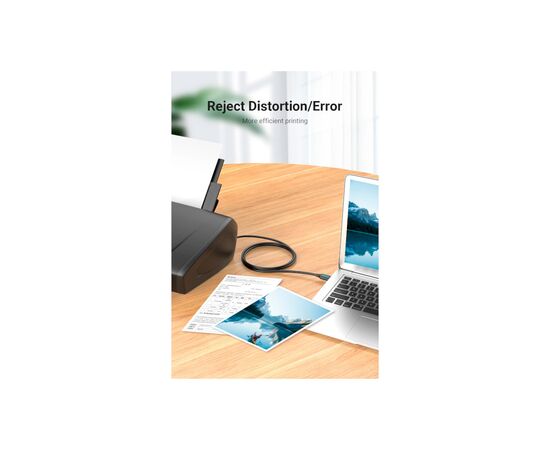 Кабель для принтера USB 2.0 AM/BM 1.0m 480Mbps PVC black Vention (COQBF), изображение 3 Кабель для принтера USB 2.0 AM/BM 1.0m 480Mbps PVC black Vention (COQBF), изображение 3