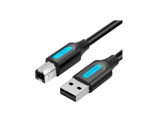 Кабель для принтера USB 2.0 AM/BM 1.5m 480Mbps PVC black Vention (COQBG)
