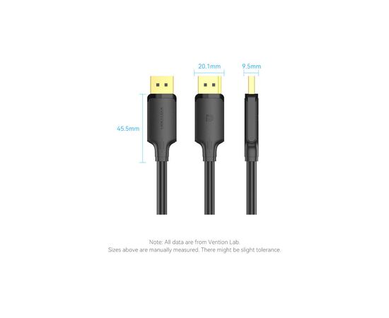 Кабель мультимедийный DisplayPort to DisplayPort 5.0m V1.2 4K 60Hz 3D Dolby 7.1 Vention (HAKBJ), изображение 12 Кабель мультимедийный DisplayPort to DisplayPort 5.0m V1.2 4K 60Hz 3D Dolby 7.1 Vention (HAKBJ), изображение 12