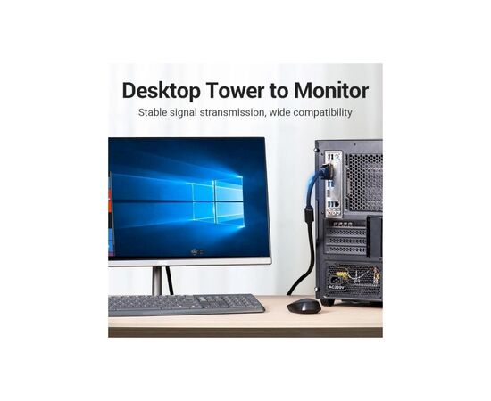 Кабель мультимедийный DVI to DVI 24+1pin 8.0m 2K 60Hz ferrite Vention (EAEBK), изображение 8 Кабель мультимедийный DVI to DVI 24+1pin 8.0m 2K 60Hz ferrite Vention (EAEBK), изображение 8