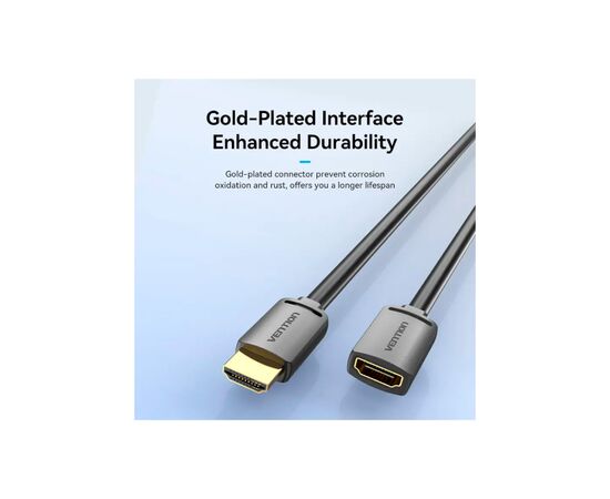 Кабель мультимедийный HDMI M to HDMI F 5.0m V2.0 4K 60Hz PVC Vention (AHCBJ), изображение 7 Кабель мультимедийный HDMI M to HDMI F 5.0m V2.0 4K 60Hz PVC Vention (AHCBJ), изображение 7