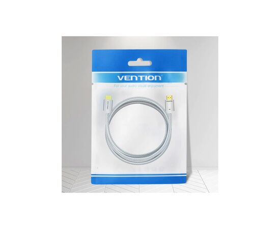 Кабель мультимедийный HDMI to HDMI 1.5m V2.1 8K 60Hz Silver Metal Type Vention (ALCIG), изображение 2 Кабель мультимедийный HDMI to HDMI 1.5m V2.1 8K 60Hz Silver Metal Type Vention (ALCIG), изображение 2