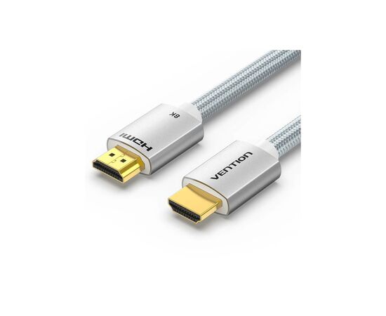 Кабель мультимедийный HDMI to HDMI 1.5m V2.1 8K 60Hz Silver Metal Type Vention (ALCIG)